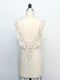 Ecru Cotton Floral Lace Applique for Back Top Large